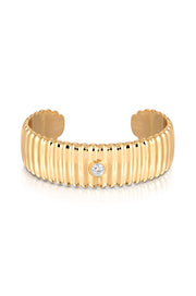 Ettika Ribbed Crystal Cuff