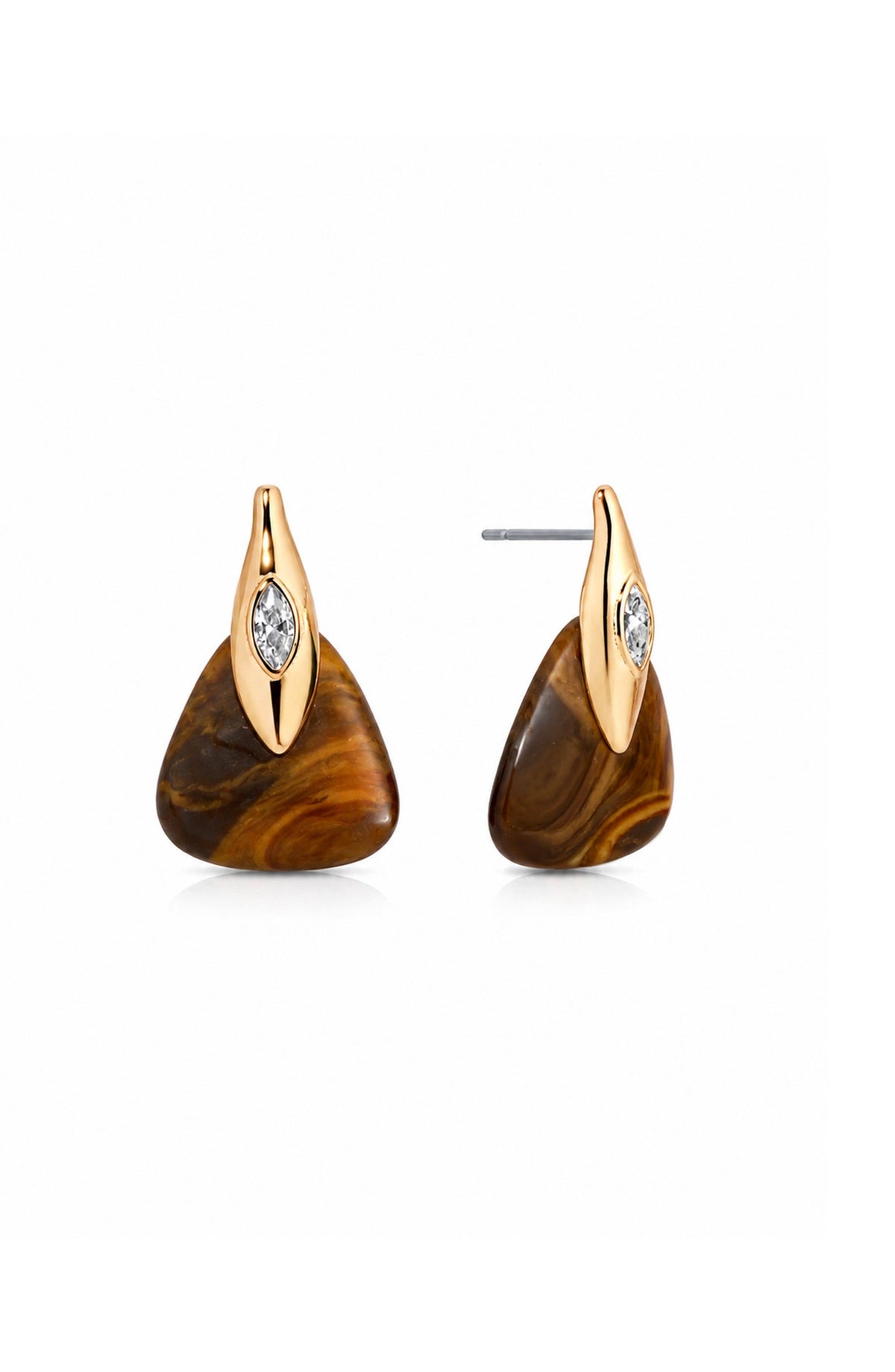 Ettika Tiger's Eye Solstice Earrings