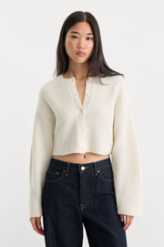 GOOD AMERICAN Chunky Knit Cardigan