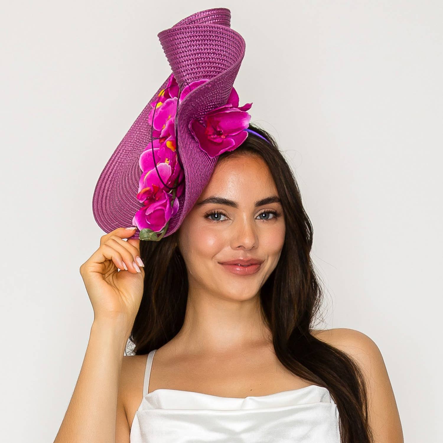 Fashion Fascinator with Orchid Flower