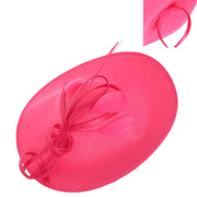 Wide Brim Saucer Fascinator with Satin Ribbon Loops