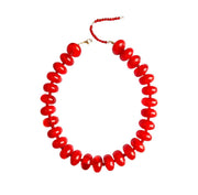 Gemelli Bailey Chunky Beaded Necklace - Red