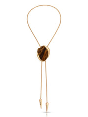 Ettika Tiger's Eye Statement Bolo Necklace