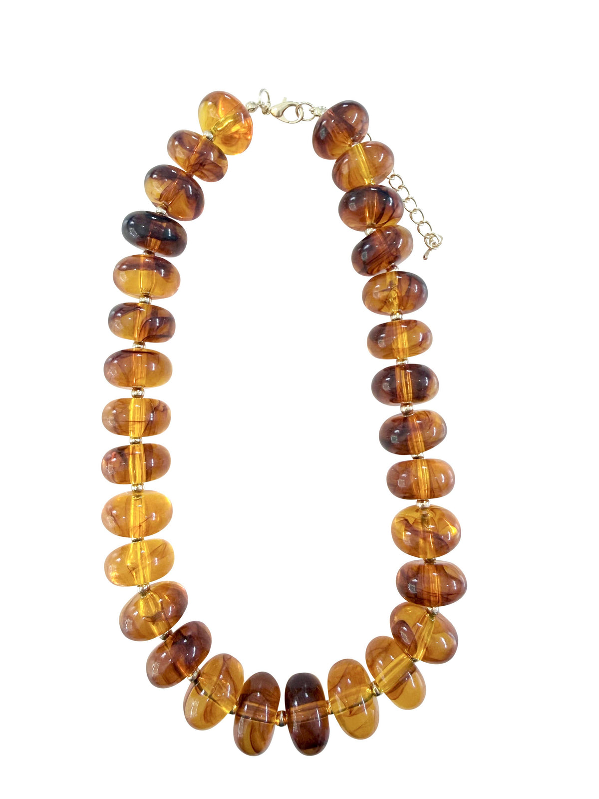Gemelli Liberty Chunky Beaded Necklace - Tortoise