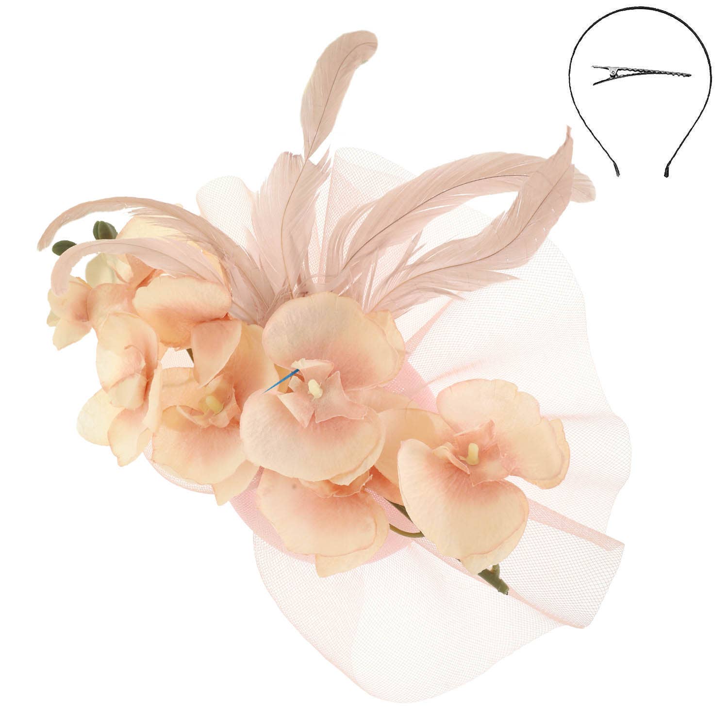Orchid Feather Disc Fascinator