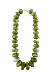 Gemelli Liberty Chunky Beaded Necklace - Light Green