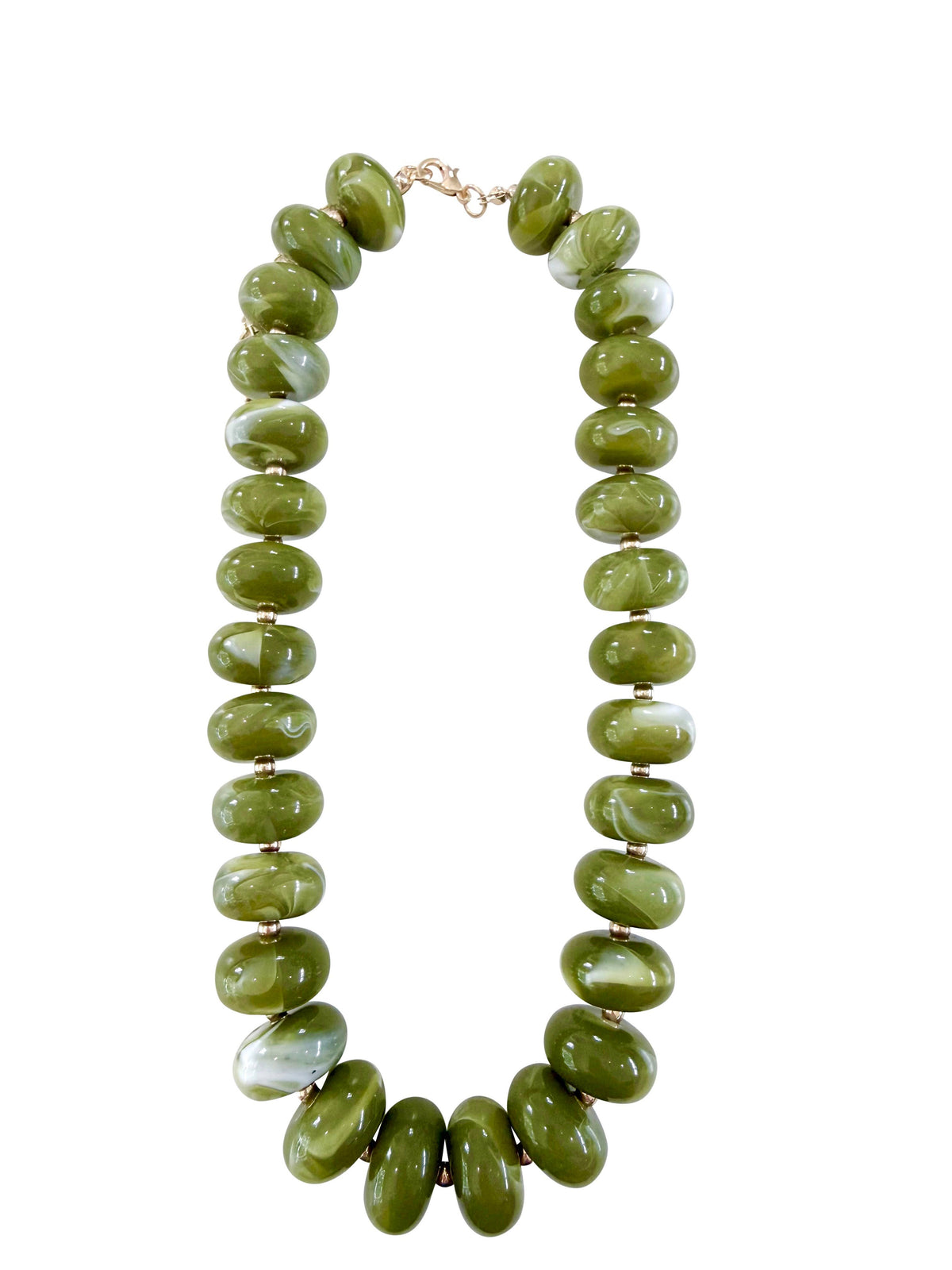 Gemelli Liberty Chunky Beaded Necklace - Light Green