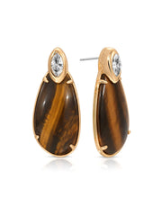 Ettika Majestic Stone Tiger's Eye Earrings