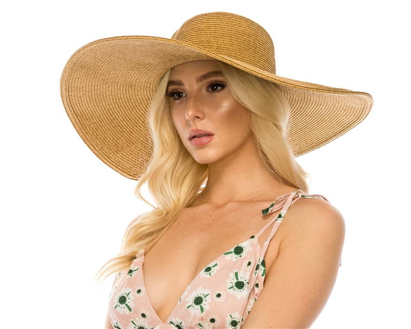 Wide Brim Straw Beach Hat