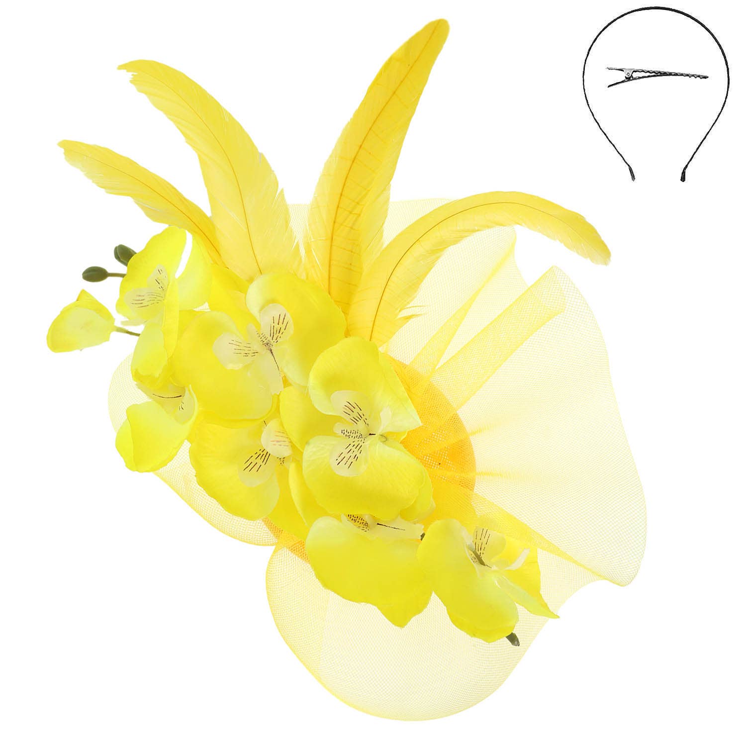 Orchid Feather Disc Fascinator