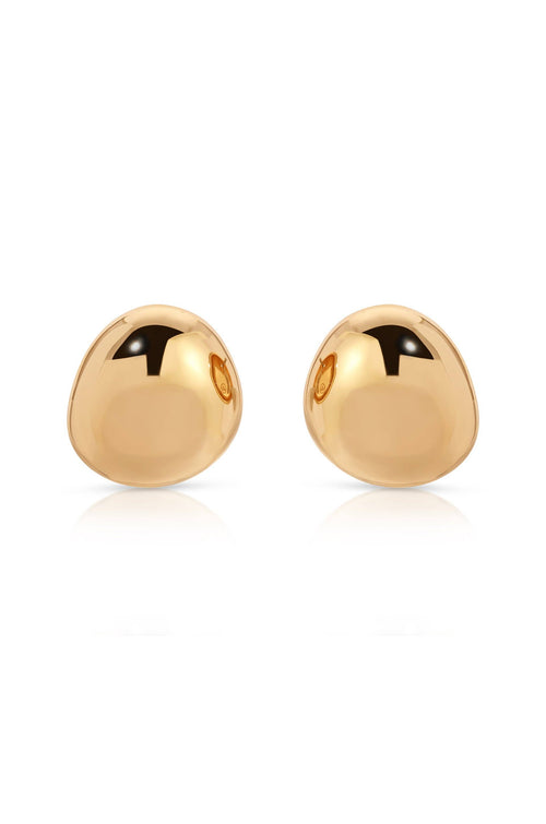 Ettika Polished Pebble Stud Earrings