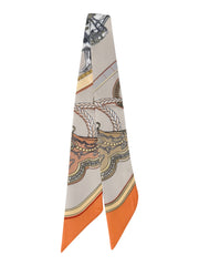 Gemelli Beige Equestrian Twilly Scarf