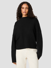 French Connection Babysoft Mockneck Rib Pullover Sweater