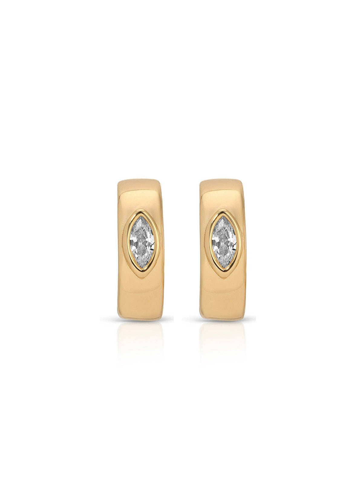 Ettika Small Marquise Crystal Hoops