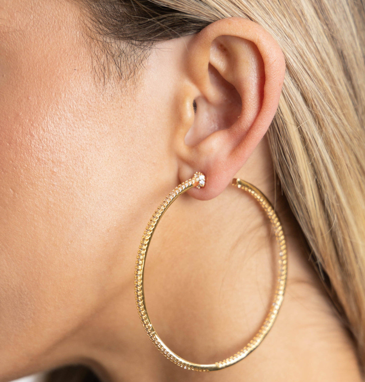 SAHIRA Brittney CZ Hoop Earring
