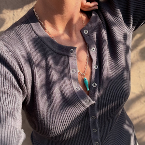 THATCH Howlite Fortuna Fish Charm Necklace