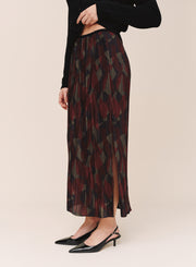 B3747-L79-300 - FRONT SLIT PLEATED SKIRT