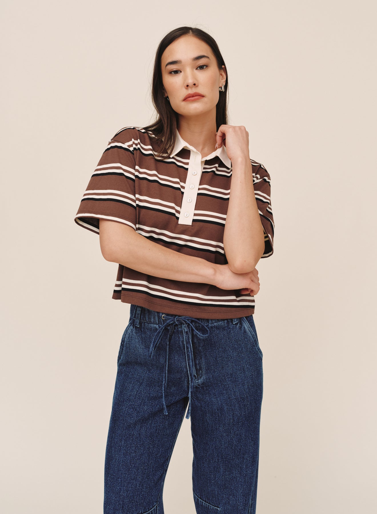 B20216-L96-304 - CROP POLO TEE