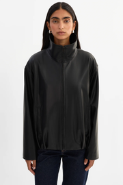 LAMARQUE Denita Faux Leather Oversized Bomber Jacket