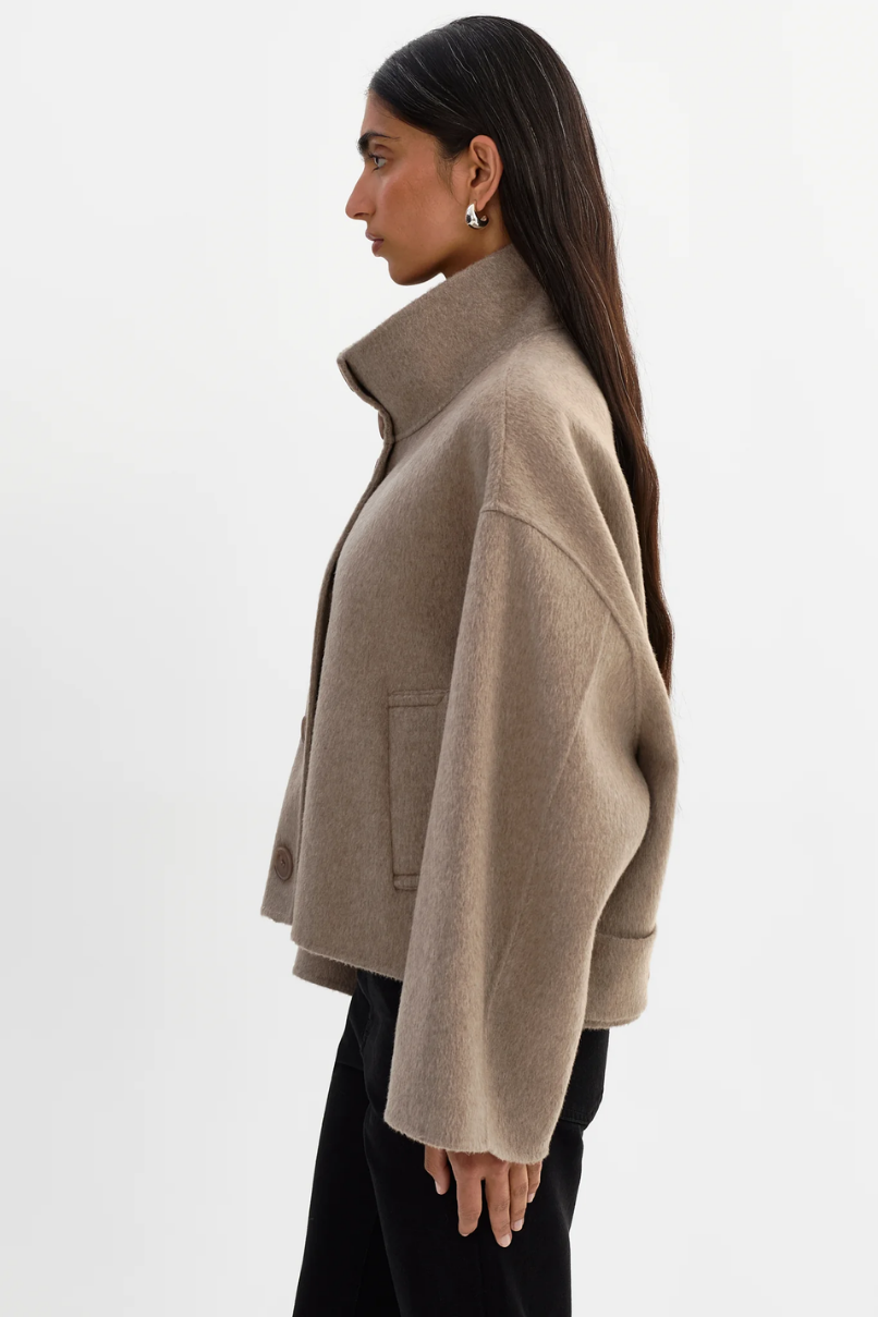 LAMARQUE McKenna Cropped Wool Jacket