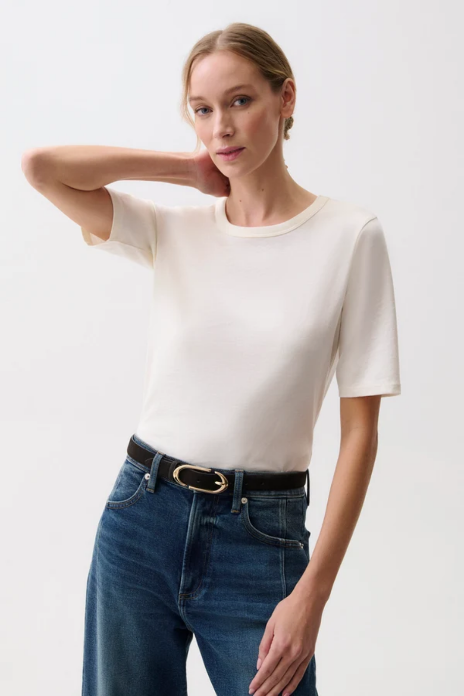Pistola Melika Quarter Sleeve Crew Neck Tee