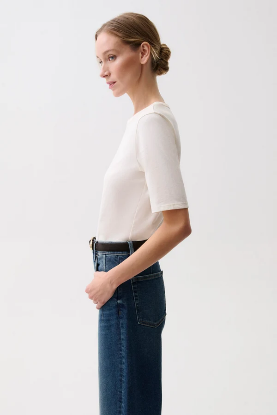Pistola Melika Quarter Sleeve Crew Neck Tee