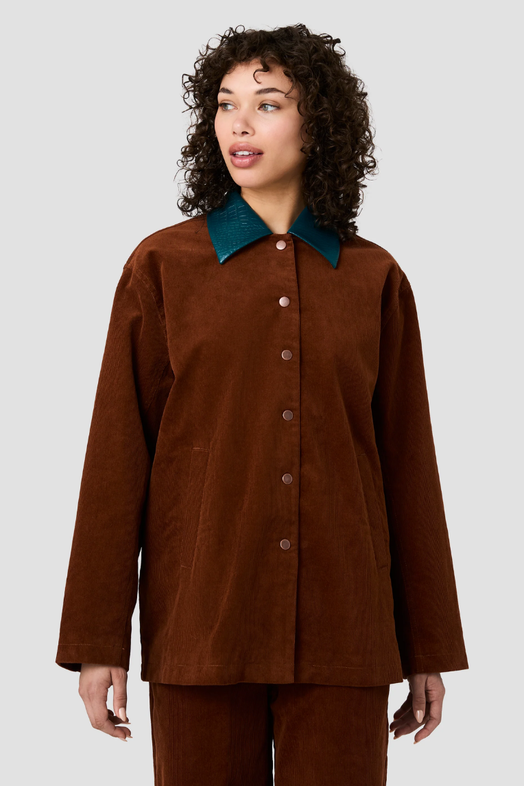French Connection Casey Corduroy Contrast Collar Jacket