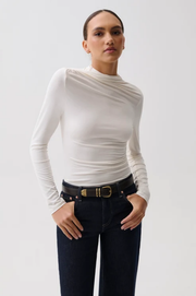 Pistola Nathalia Draped Mock Neck Top