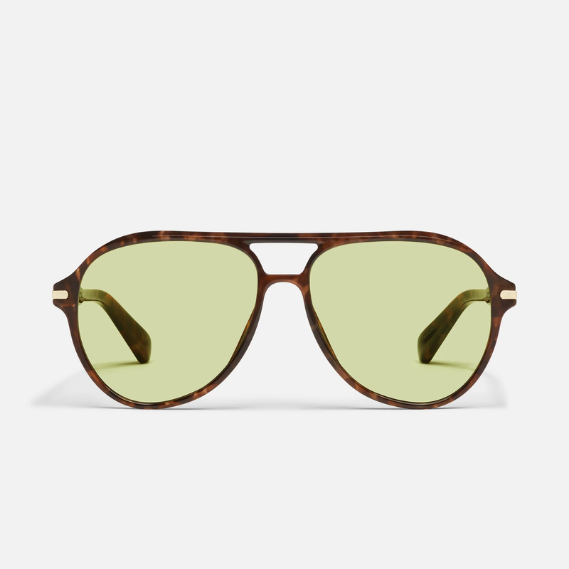 QUAY Day One Retro Oversized Aviator Sunglasses