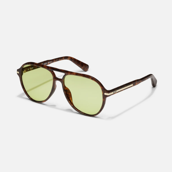 QUAY Day One Retro Oversized Aviator Sunglasses