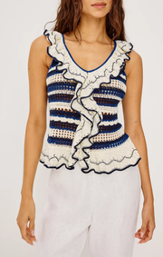Rails Luci Ruffle Trim Knit Tank