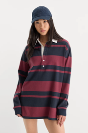 GOOD AMERICAN Knit Rugby Mini Dress