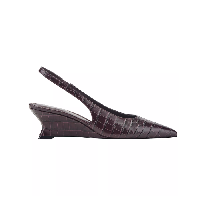 Marc Fisher Taten Leather Wedge Slingback Pump