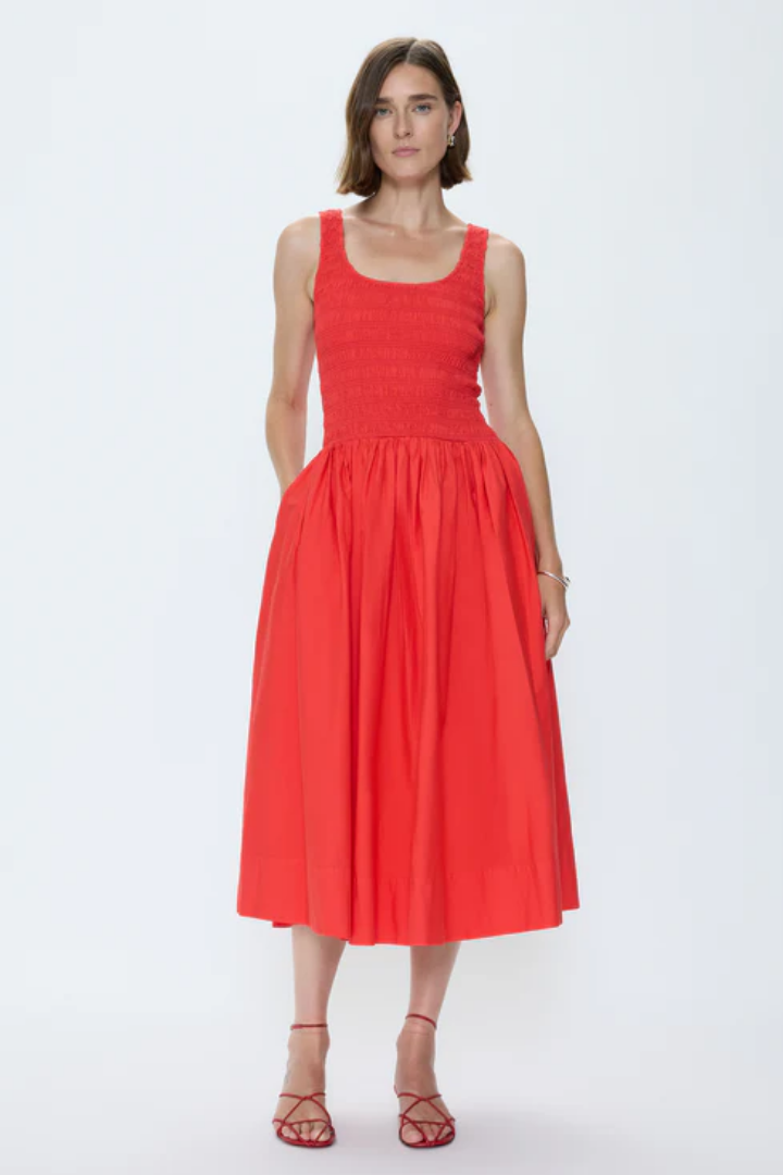 Pistola Alessia Smocked Drop Waist Dress