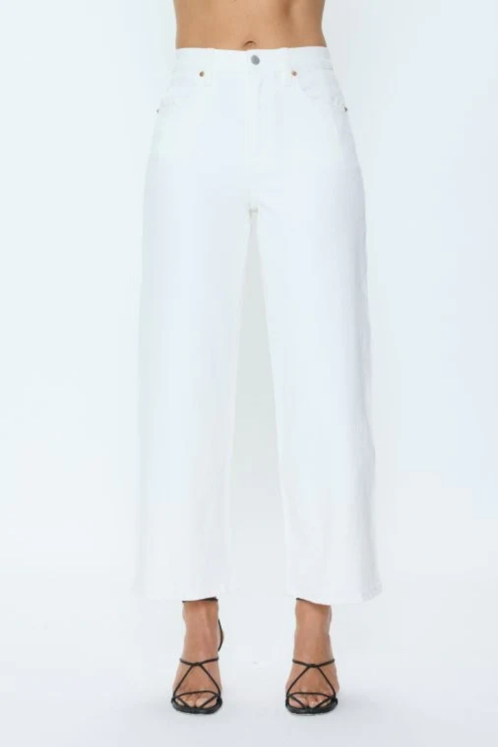 Pistola Kyra High Rise Bowed Ankle Jean (Antique White)